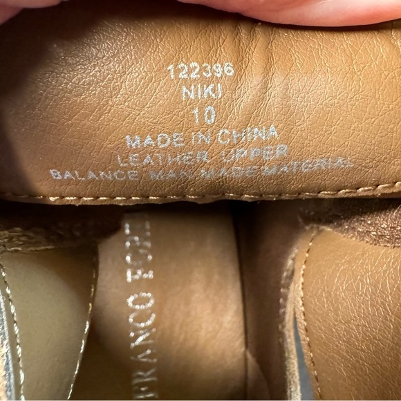 Franco Fortini Women’s Tan Brown Leather Suede Niki Ankle Boots Casual size 10 - Picture 8 of 10